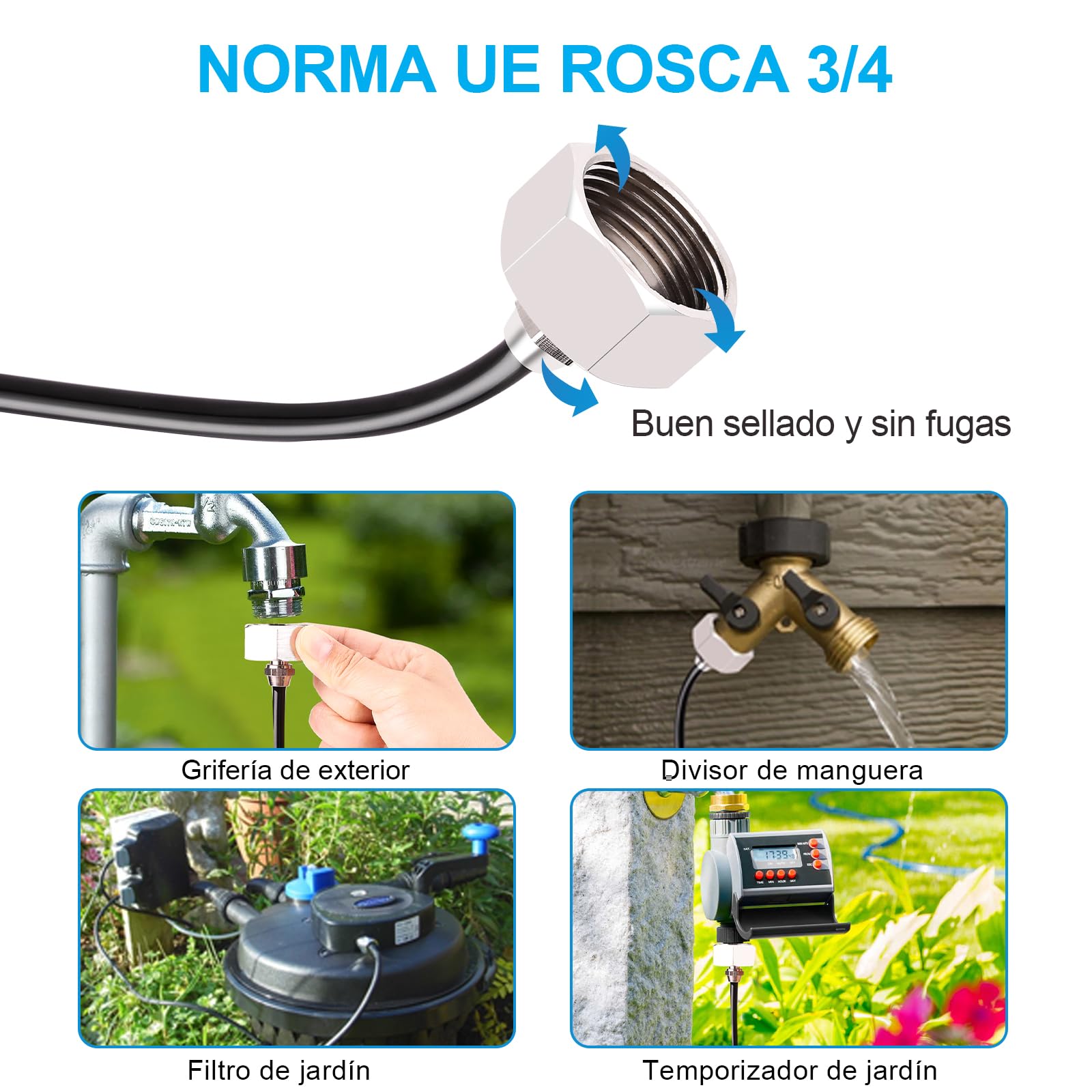 20 M (65.5 pies) Sistema de Refrigeración, AGPtEK 72 PCS Sistema de enfriamiento por nebulización, Sistema por nebulización al aire libre para patio, Jardín, Césped, Invernadero, Sombrillas