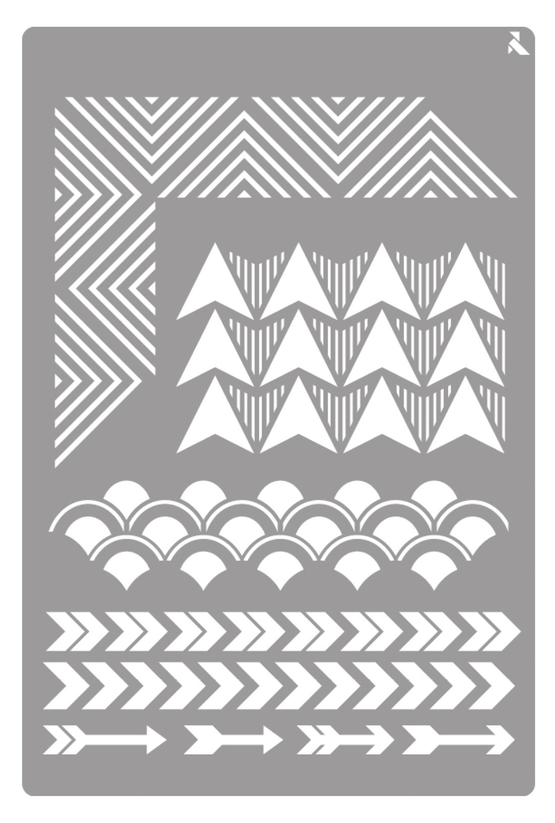 La Pajarita 090021 C Stencil ST-21 Geometric