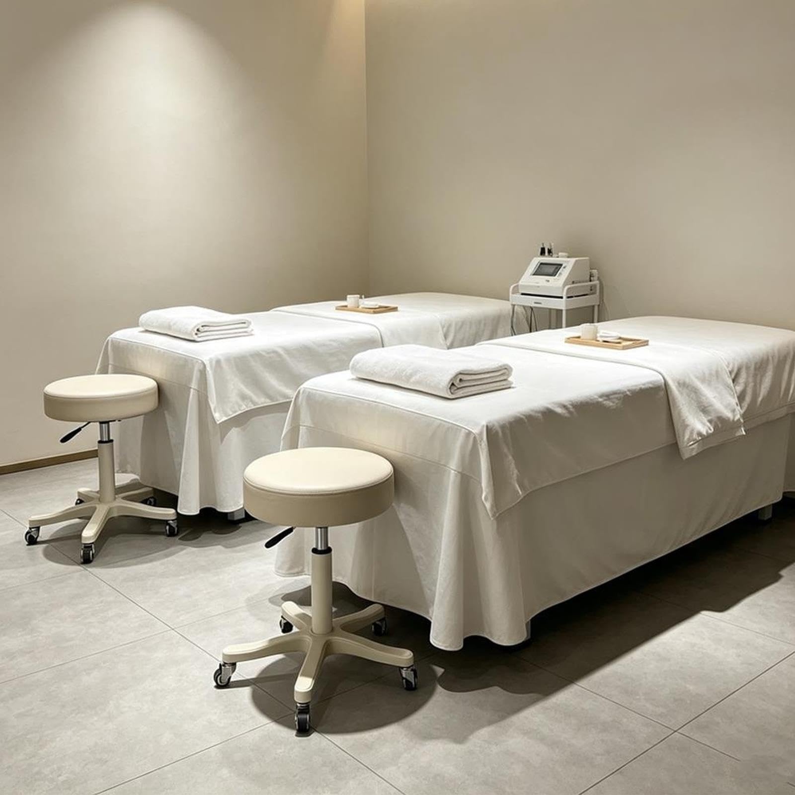 Sgabello Estetista Pedicure con Ruote Ergonomico Altezza Regolabile 43-52cm