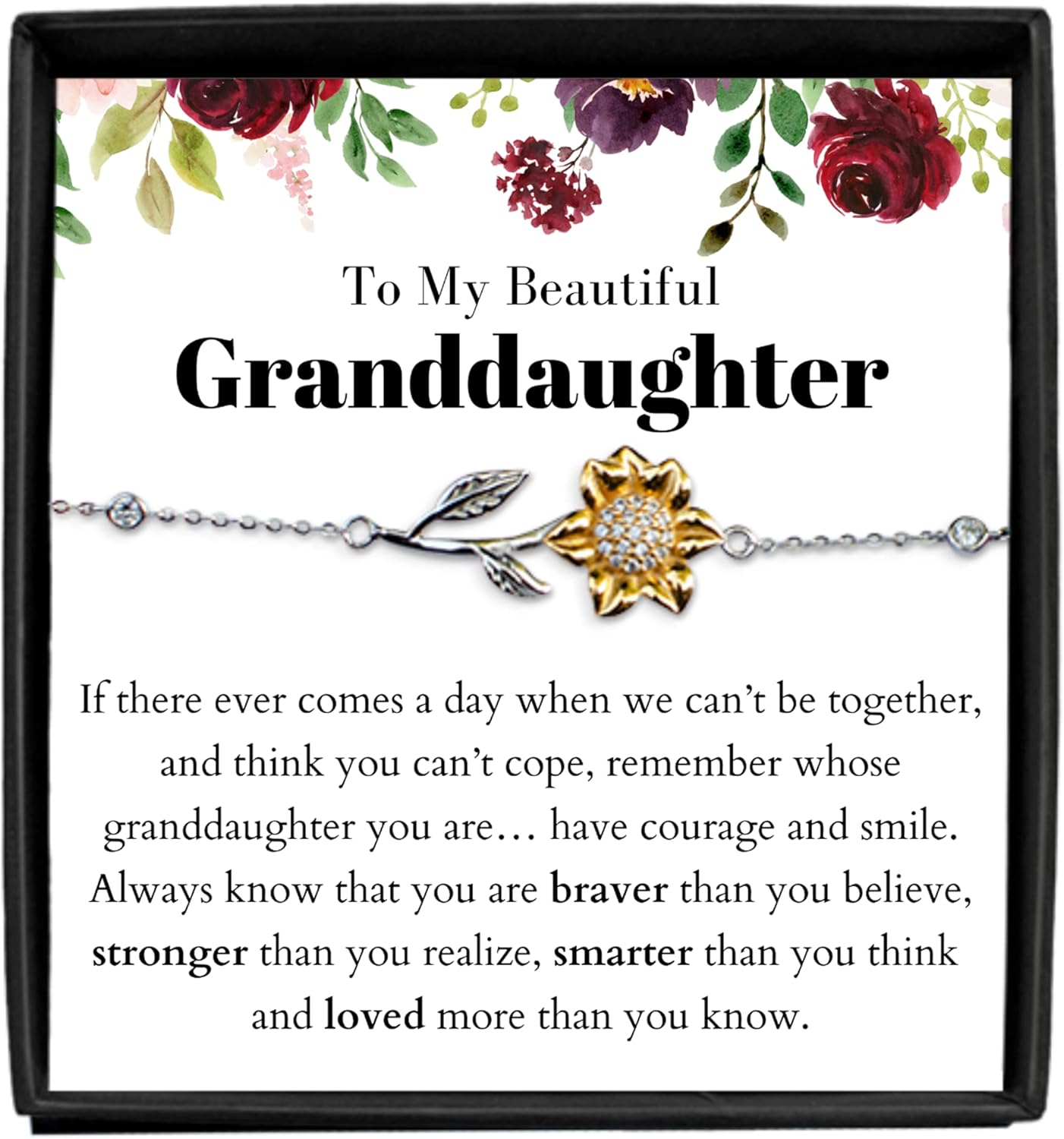 To My Granddaughter Bracelet, Granddaughter Gifts From
