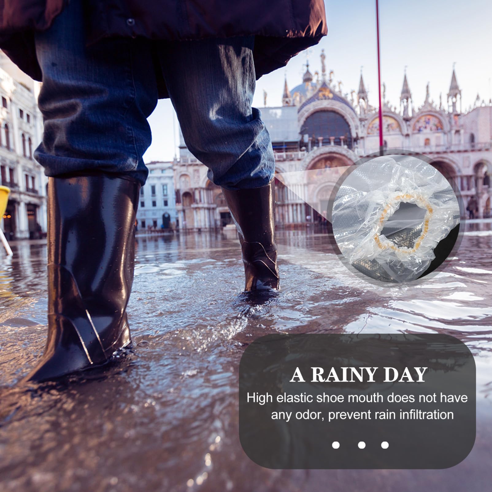 Surchaussures Jetables Imperméables 50 Pièces PE Antidérapantes pour Pluie