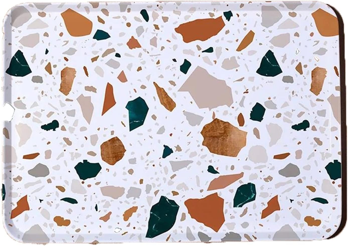 FMURY Plastic Dessert Serving Square Accessories Cosmetics Dish Tea Breakfast Bread Snack Storage Trays(D,20.7x14.5x2cm)