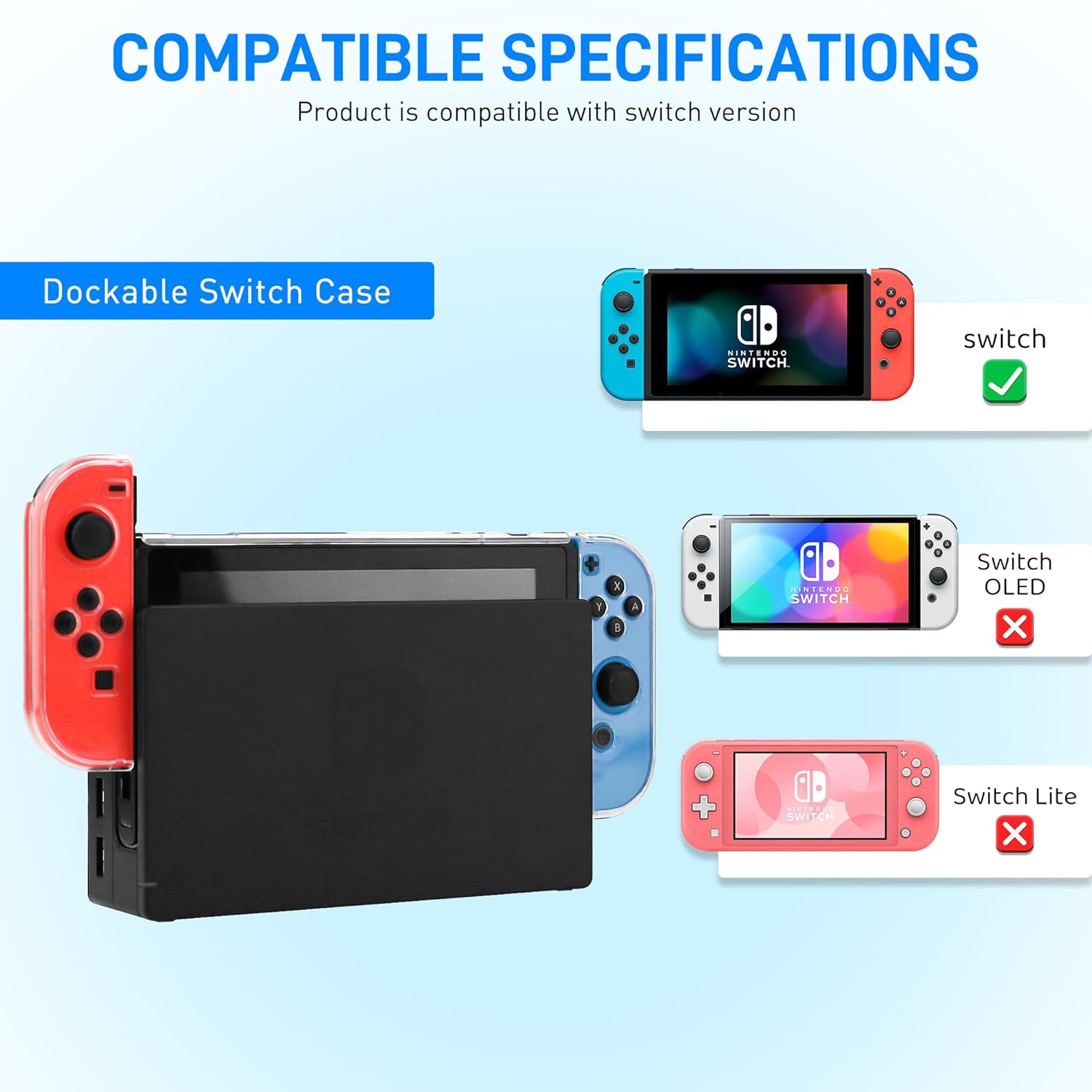 GLDRAM Black Carrying Case for Nintendo Switch, 11 in 1 Accessories Bundle with Portable Switch Travel Bag, Clear Protective Skin Cover, 2 Mini Swich Card Holder, Screen Protector & 10 Thumb Grips