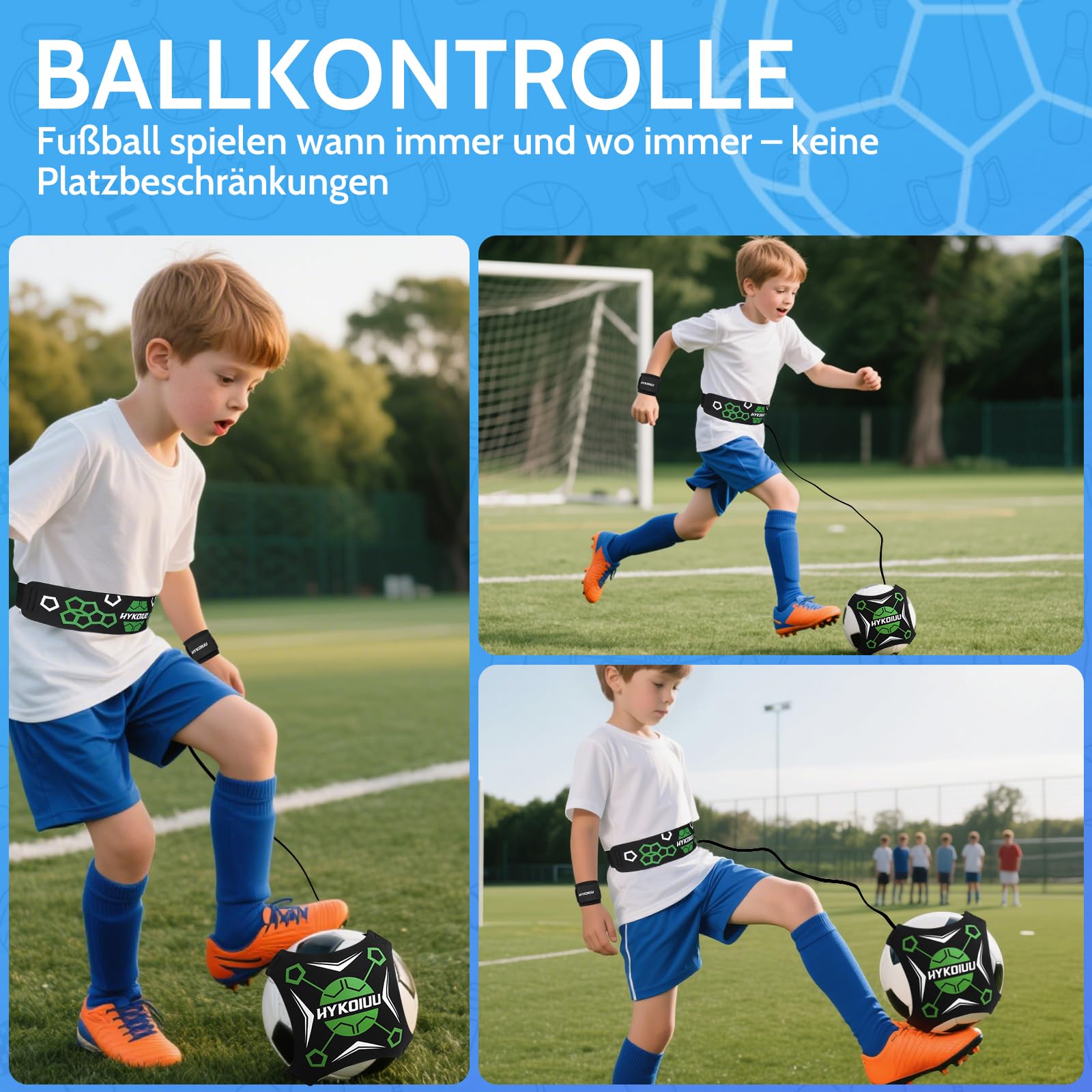 Fussball Matte Mit Fussballtrainer 90x60cm Rutschfest Silent Fussballmatte Training Kinder – Trainingsmatte Für Ballkontrolle & Schritt-übungen Stoßdämpfende Fußball Trainingsmatte Trainingszubehör