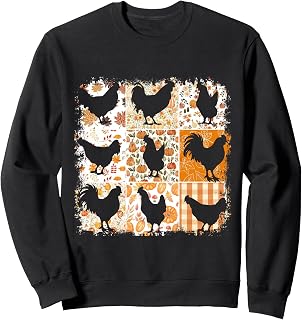 Fall Chickens Thanksgiving Farmhouse Aesthetic Autumn Vibes Sweatshirt