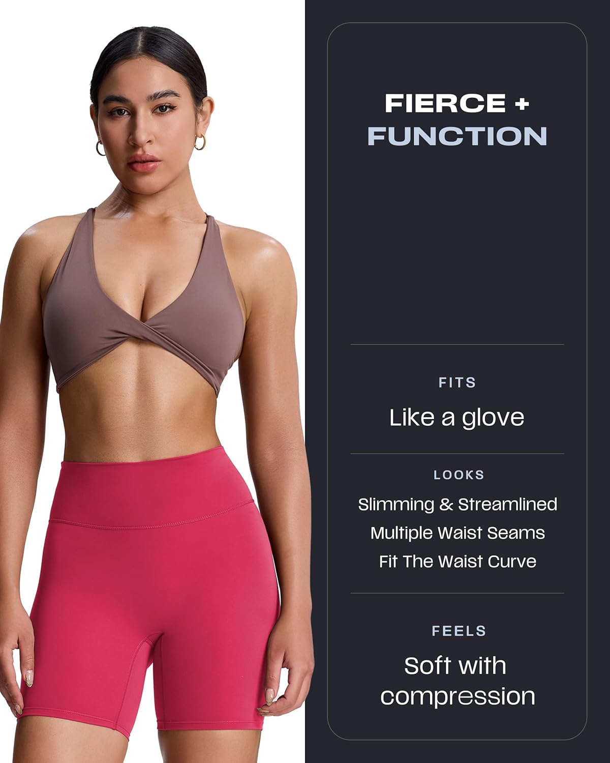 Aoxjox Trinity Workout Biker Shorts for Women Tummy Control High Waisted Exercise Athletic Gym Running Yoga Short 6" - Image 2