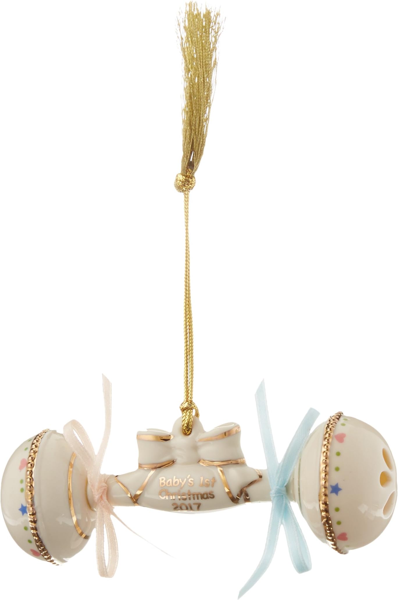 Amazon.com: Lenox 2014 Baby's 1st Christmas Rattle Ornament : Home ...