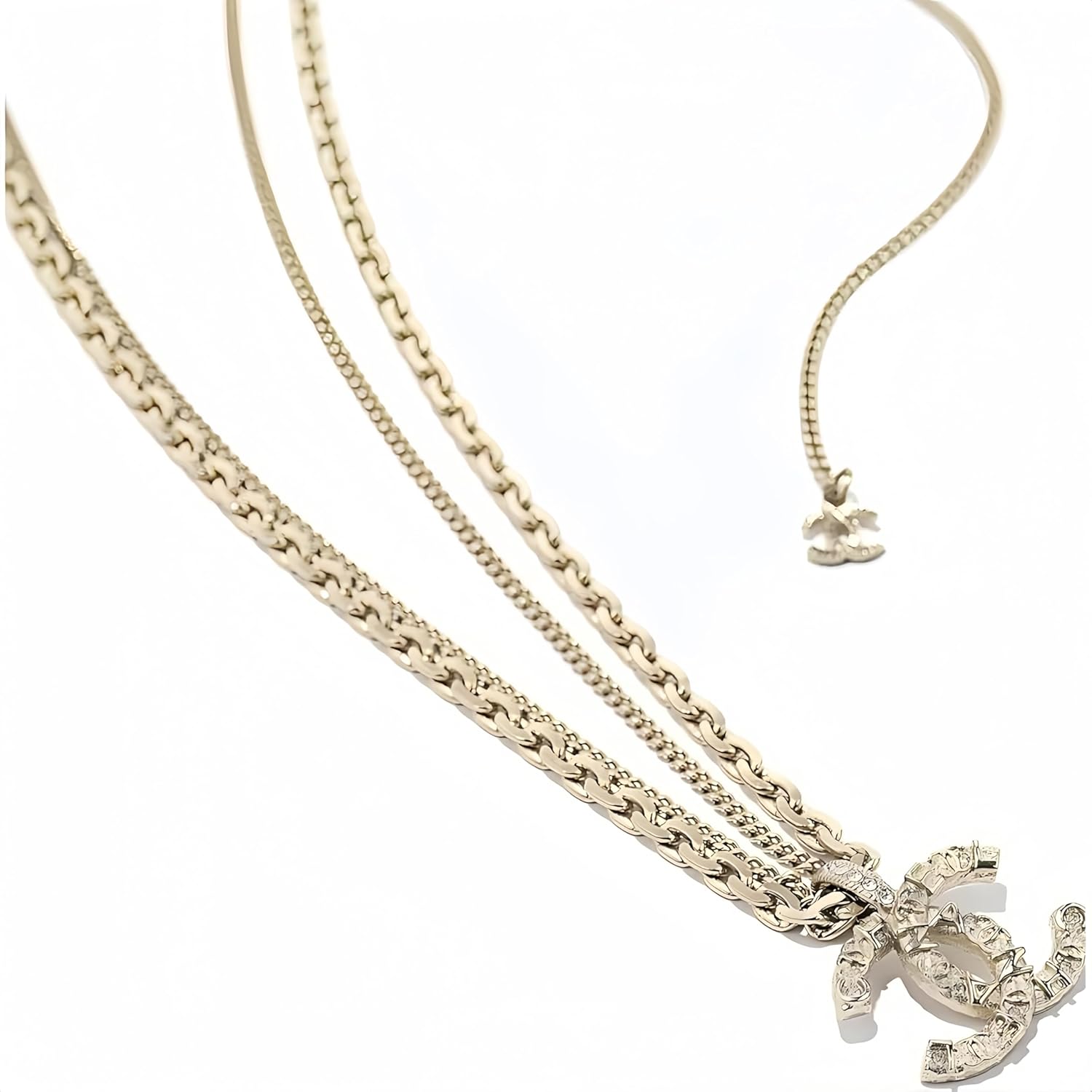 BUENAVO 18K Gold-Plated Double-Layer Stacked Necklace, Elegant Letter Design, Fashionable Valentine's Day Jewelry Gift, Trendy Necklace For Women - Image 3