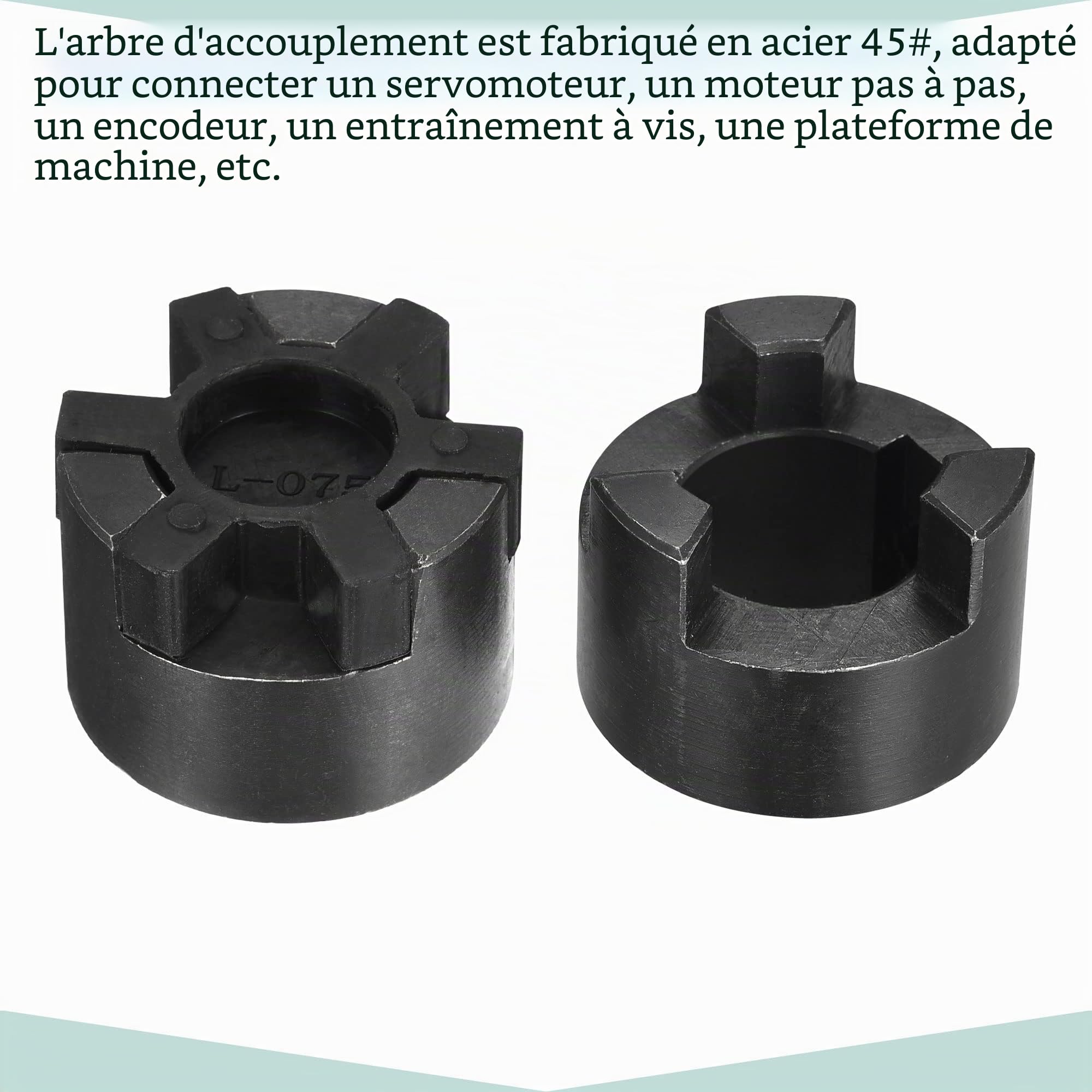 sourcing map Flexible Accouplement Arbre 19mm à 25mm 51mm x 44mm Moteur Coupleur Joint