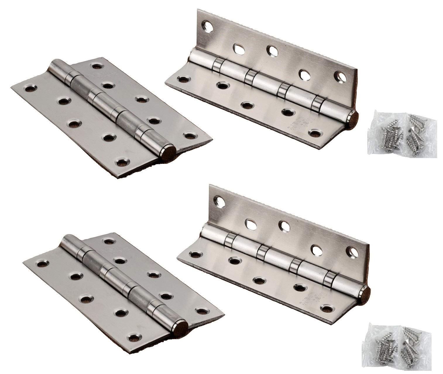 Met Craft Stainless Steel Bearing Door Hinges 5 Inch with Screws Pack of 4 (Silver) (B07RSGYWLM) Amazon Price History, Amazon Price Tracker