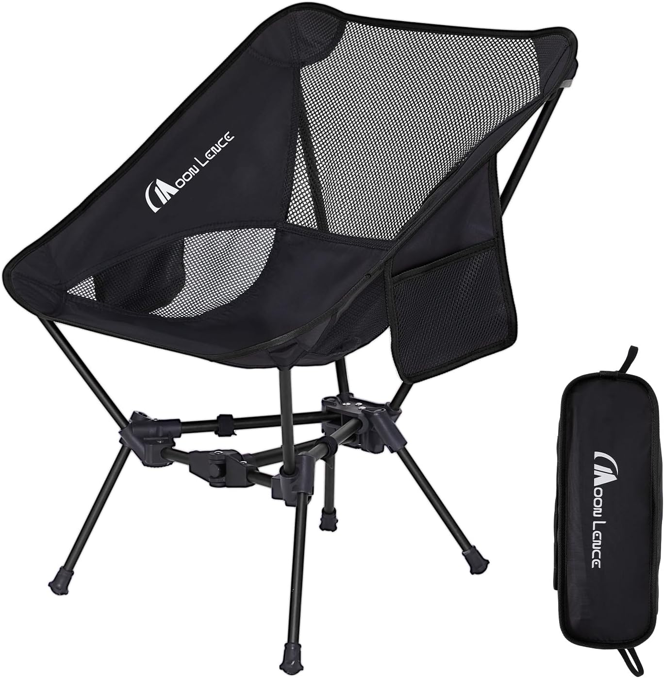 MOON LENCE Portable Camping Chair Backpacking Chair - The 4th Generation Ultralight Folding Chair - Compact, Lightweight Foldable Chairs for Hiking Mountaineering, Beach