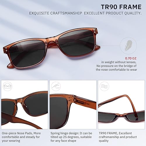 Vista 15 de Lentes de lectura con bloqueo de luz azul, lentes de computadora para mujeres y hombres, anteojos cuadrados de moda, 5 pares