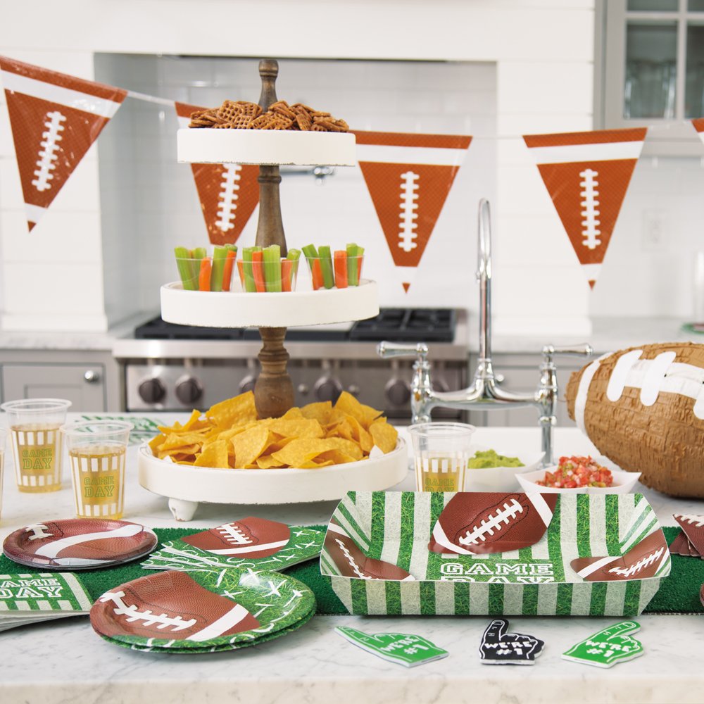 CHAROUP 100 Pcs 16oz Football Cups, 16 OZ Football Party Cups, Football