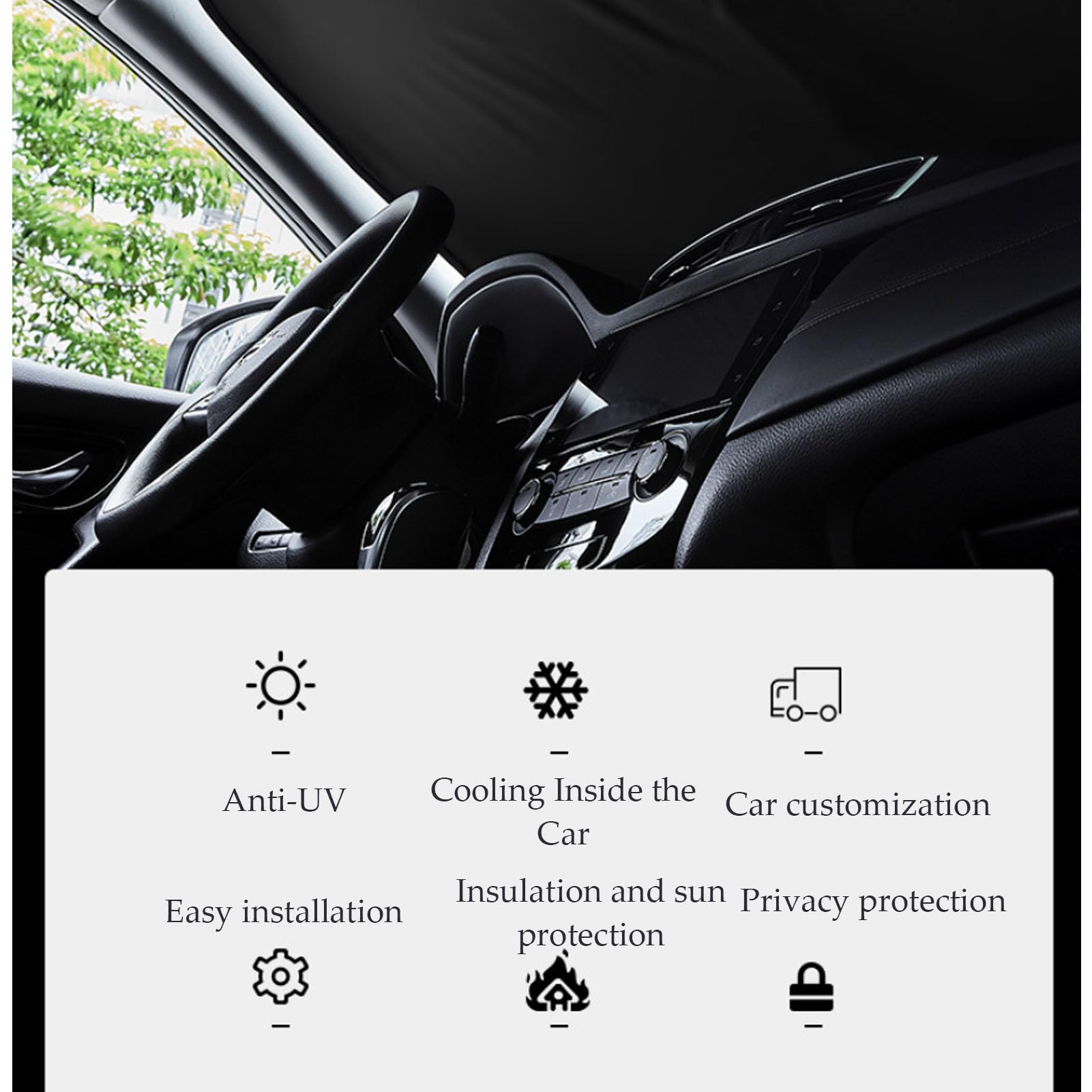 Parasole per Parabrezza Auto per Tesla Model X 2015 2016 2017 2018 2019 2020 2021-2023, Parasole per Finestrino Anteriore Pieghevole Blocca Dei Raggi UV