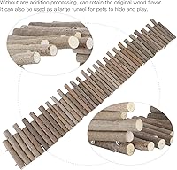 Vista 4 de Juguetes de hámster, hámster flexible de madera para puerta, valla para puerta de hámster, juguetes para masticar, decoración de pie para escalada