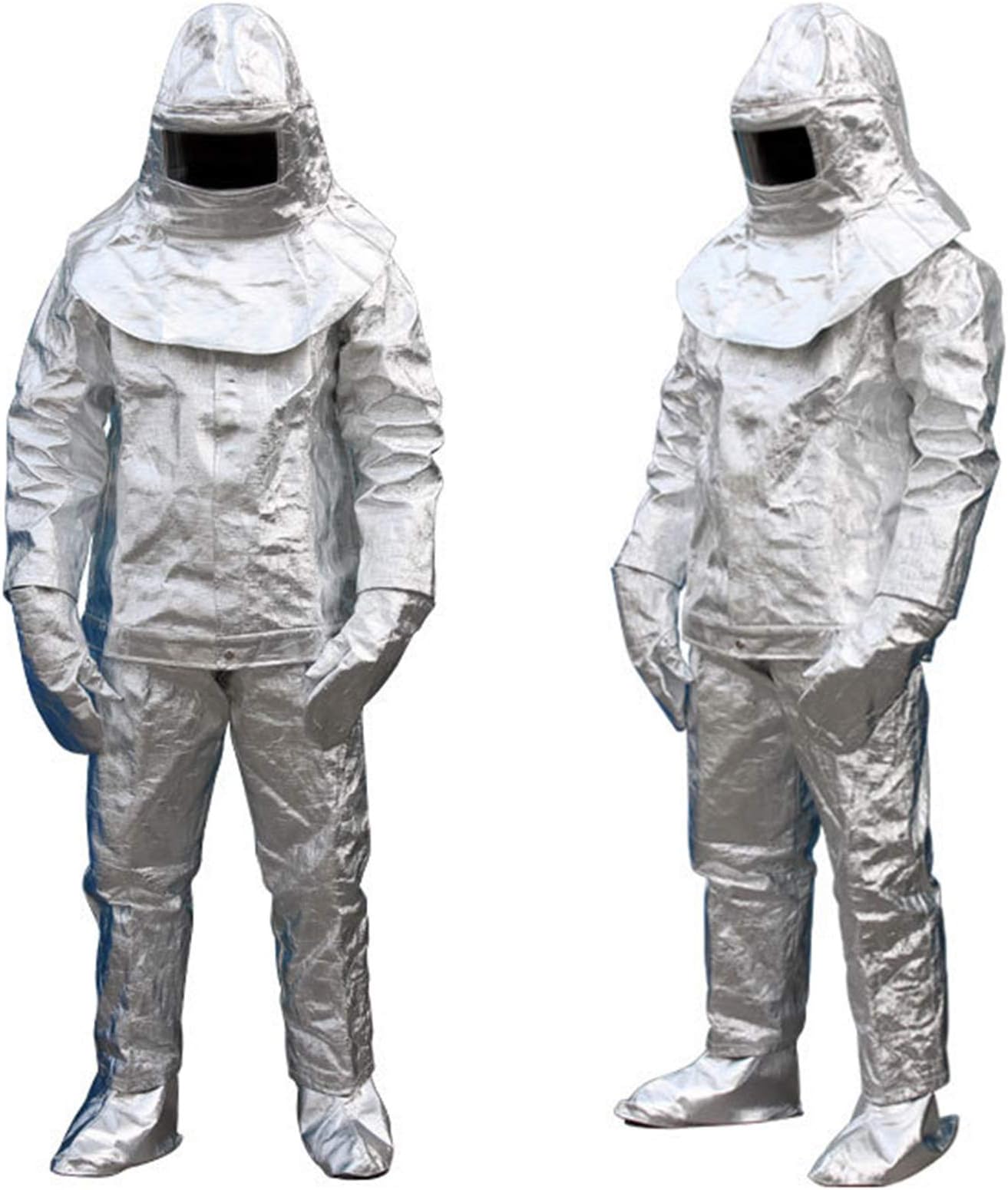 1000 Degree Radiation Proof Inflaming Retarding Suit, Fireproof Flameproof Composite Aluminium Foil Heatproof Suit, silver