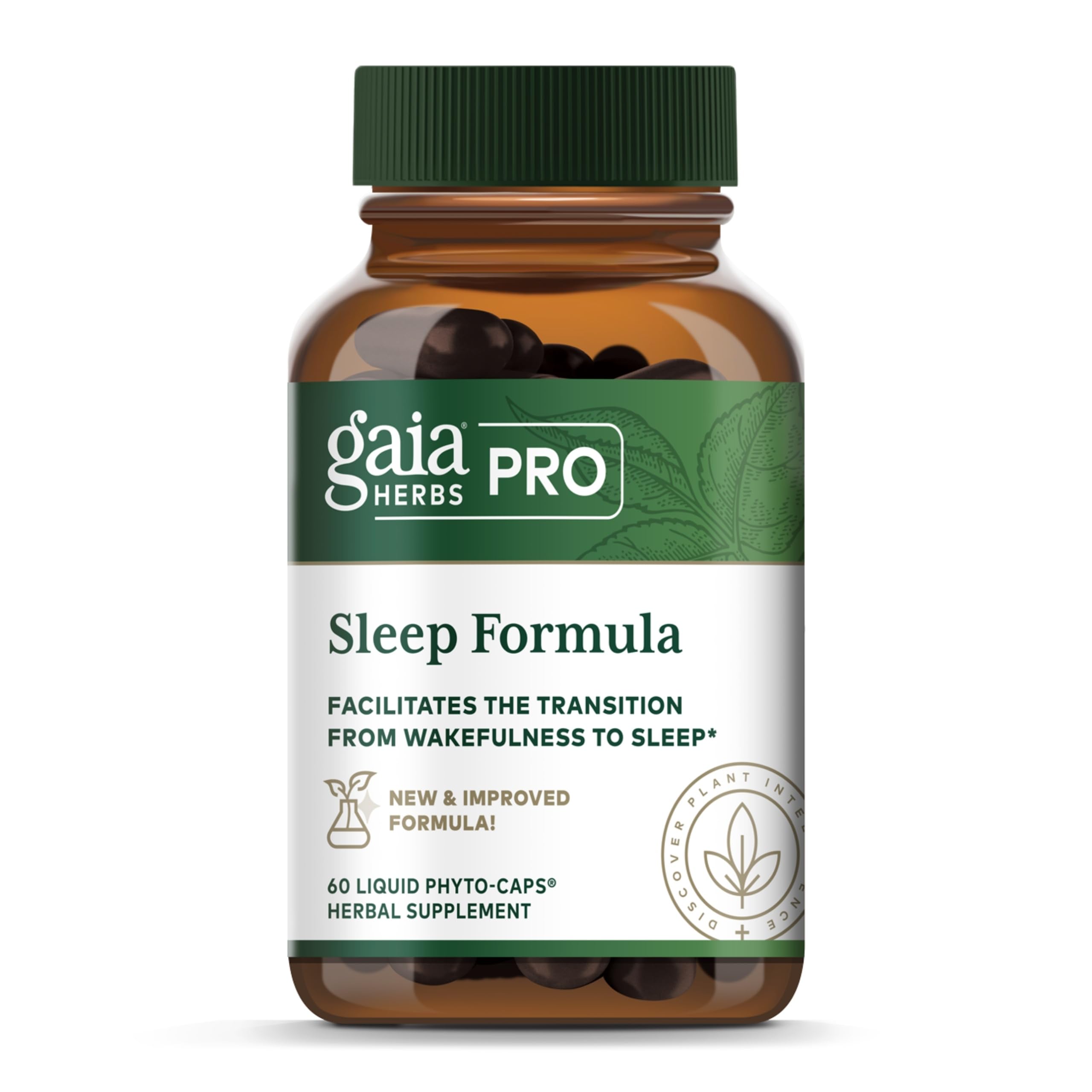 GAIA HERBS PRO Sleep Formula - Supports Restful Sleep & Relaxation for Occasional Sleeplessness* - Herbal Extracts with Valerian Root, Passionflower & Lavender - Vegan Capsules - 60 Liquid Phyto-Caps