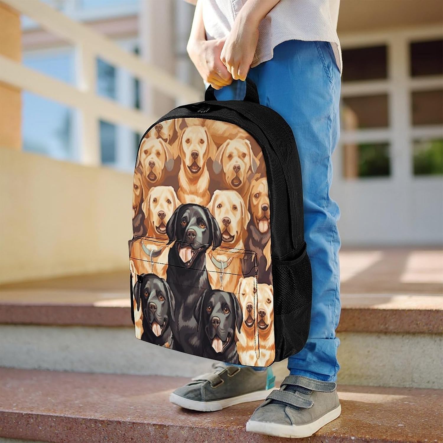 Labrador Retriever Dogs Backpack Daypack Travel Backpack | Lightweight Casual Laptop Backpack for Women Men Aesthetic Travel Bag for Weekender Business Hiking Outdoor