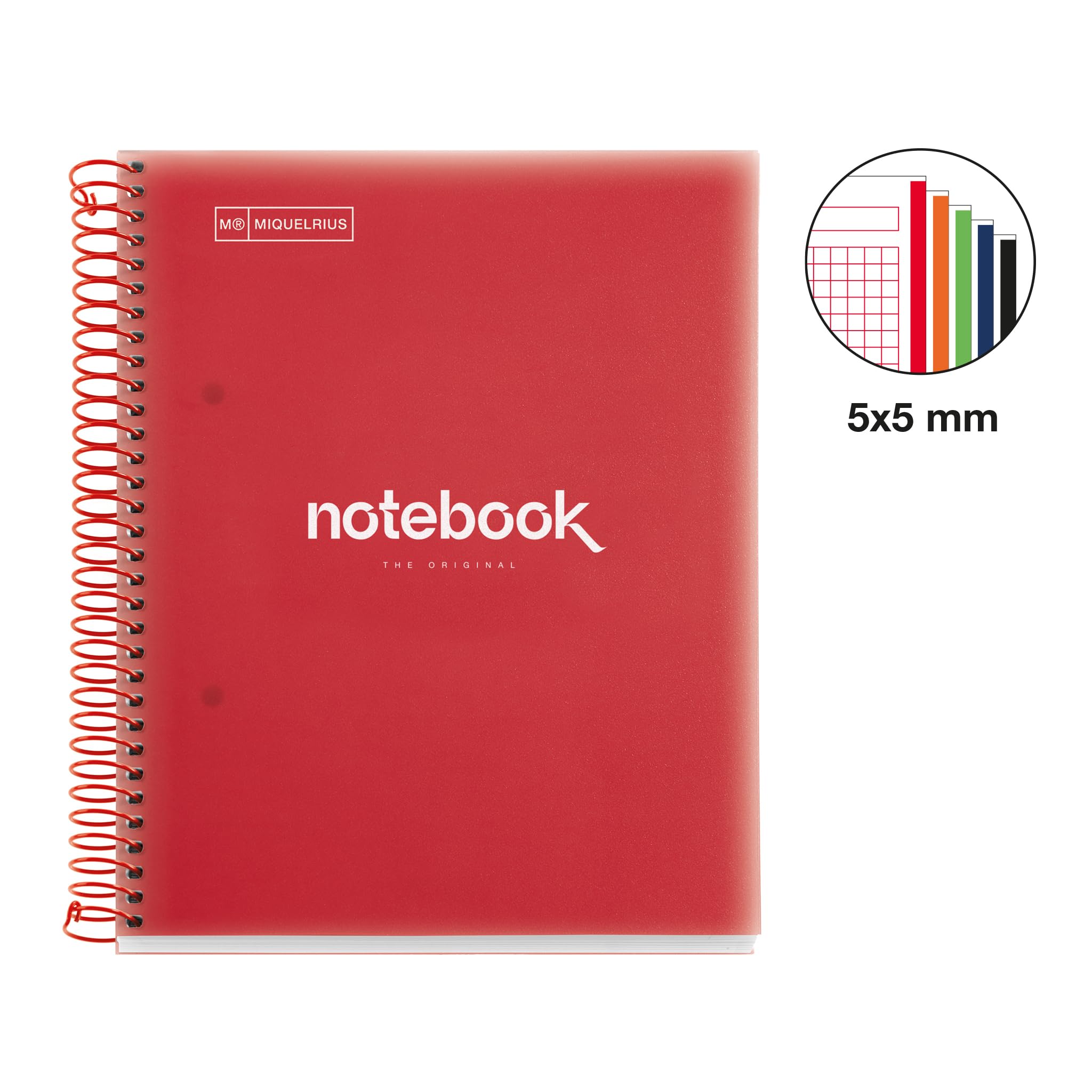 Amazon | ミケルリウス リングノート A5 方眼 エモーション レッド