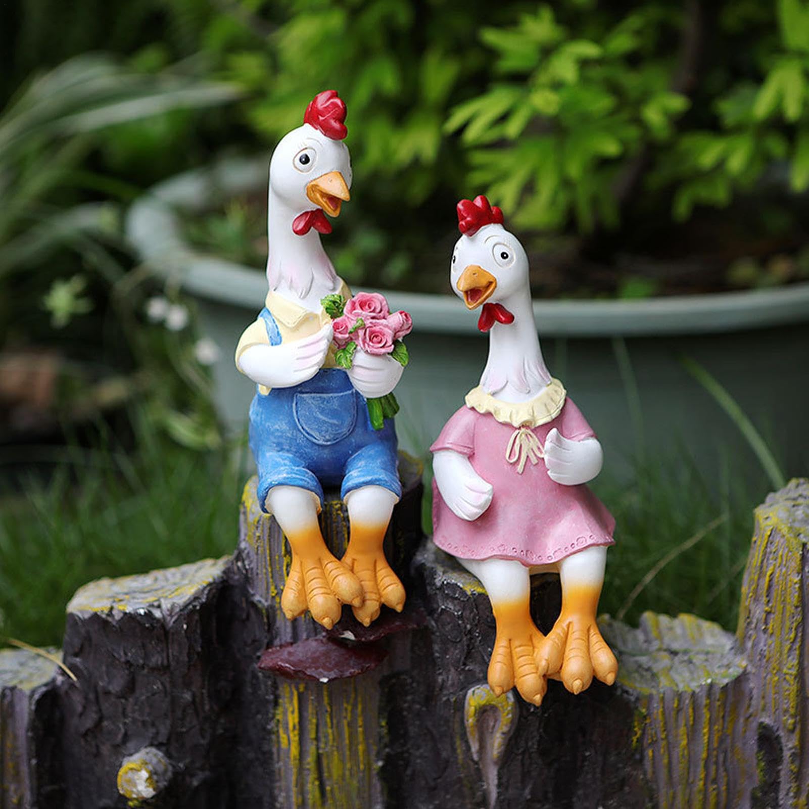 Statue da giardino di galline – Personaggi di pollo in resina per esterni | Fattoria Art Pollo, Sculture realistiche per mobili da giardino ed esterni | Fattoria Art Pollo, Sculture realistiche per mobili da giardino ed esterni
