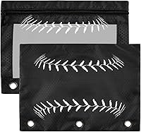 Vista 29 de Kcldeci Estuche para lápices para carpeta de 3 anillas, lindo y feliz juego de corgi galés de dibujos animados, paquete de 2 bolsas para lápices