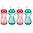 Nuby 4 Piece No Spill Easy Grip Trainer Cup 10 oz (Coral & Aqua)