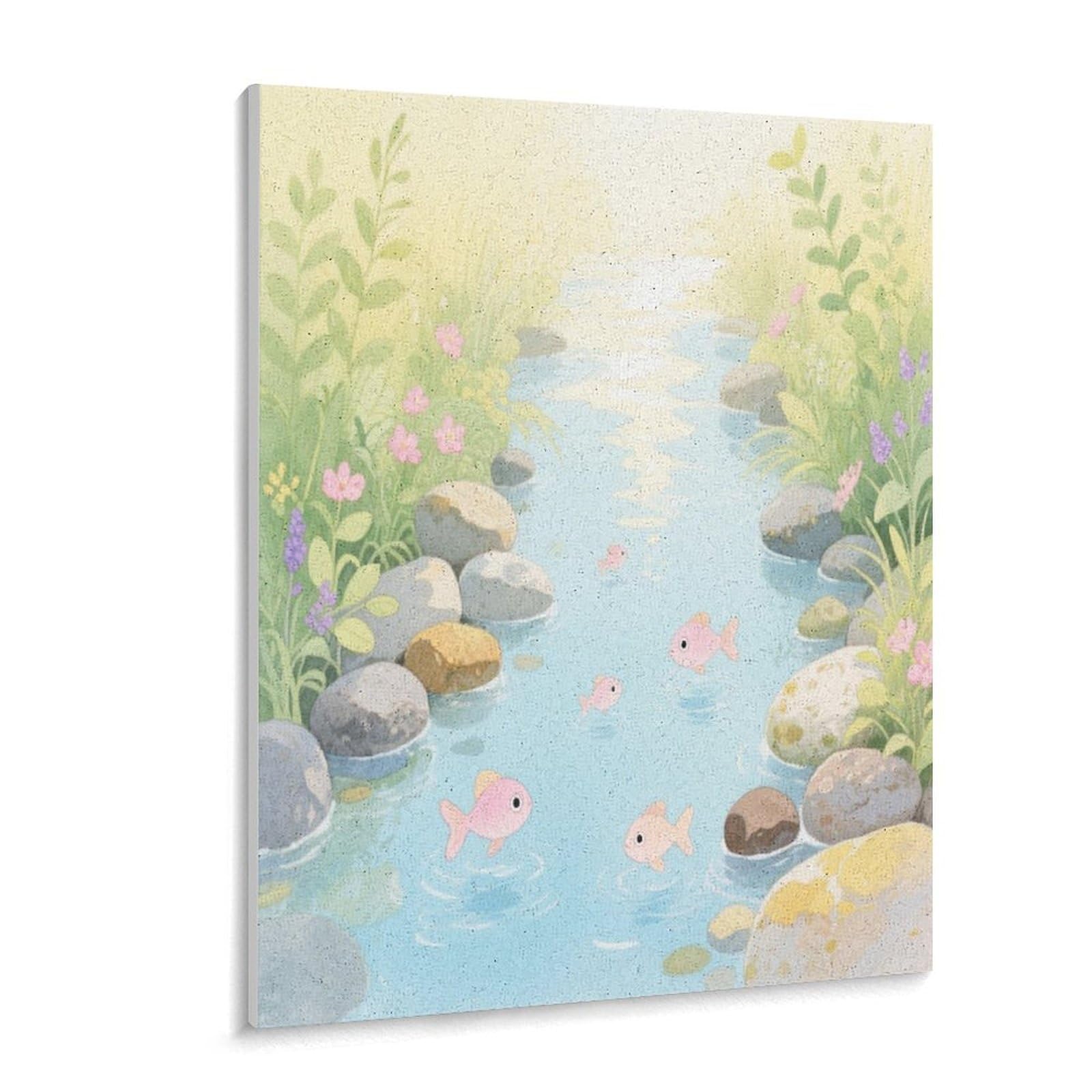 KOAYUBFC Creek Pebbles Malen nach Zahlen Kit für Erwachsene Anfänger Erwachsene Malen nach Zahlen Kits auf Leinwand DIY Acryl Ölfarben Malerei mit Pinseln als Geschenk Home Wall Decor