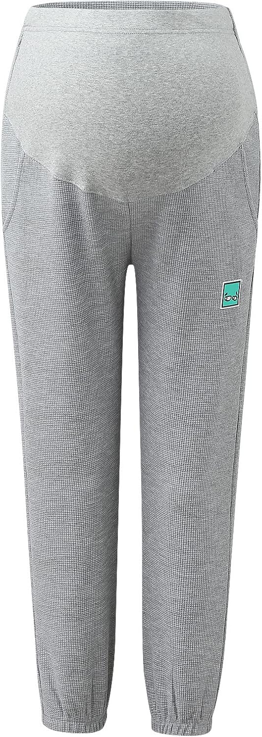 8888 Women's Maternity Casual Pants Stretchy Comfy Lounge Pants with Pockets Corset Maternity Lounge Pant Trousers Gray at  Women’s Clothing store