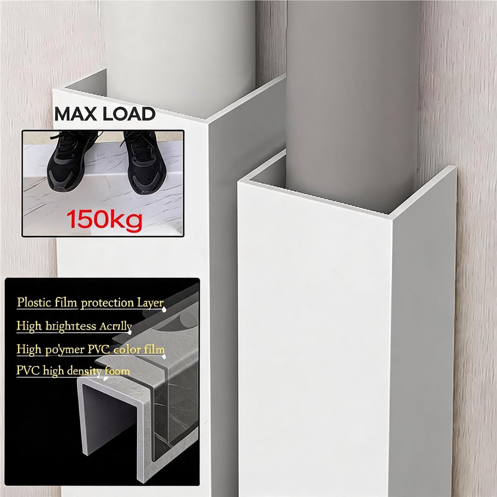 la tapa de la tubería Revestimientos De Tuberías A Prueba De Intemperie Decorativos, Interior Para Decorar Patios/Conductos De Pared/Lavabo De Baño/Conductos(120 x 6 cm/47.2 x 2.4 in)