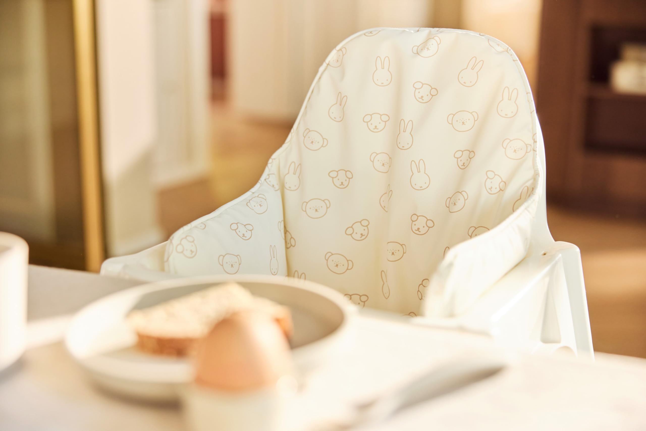 Jollein Highchair Cushion, Miffy and Friends, for Antilop Highchair, with Back & Side Support, Easy Wipe Clean - Image 4