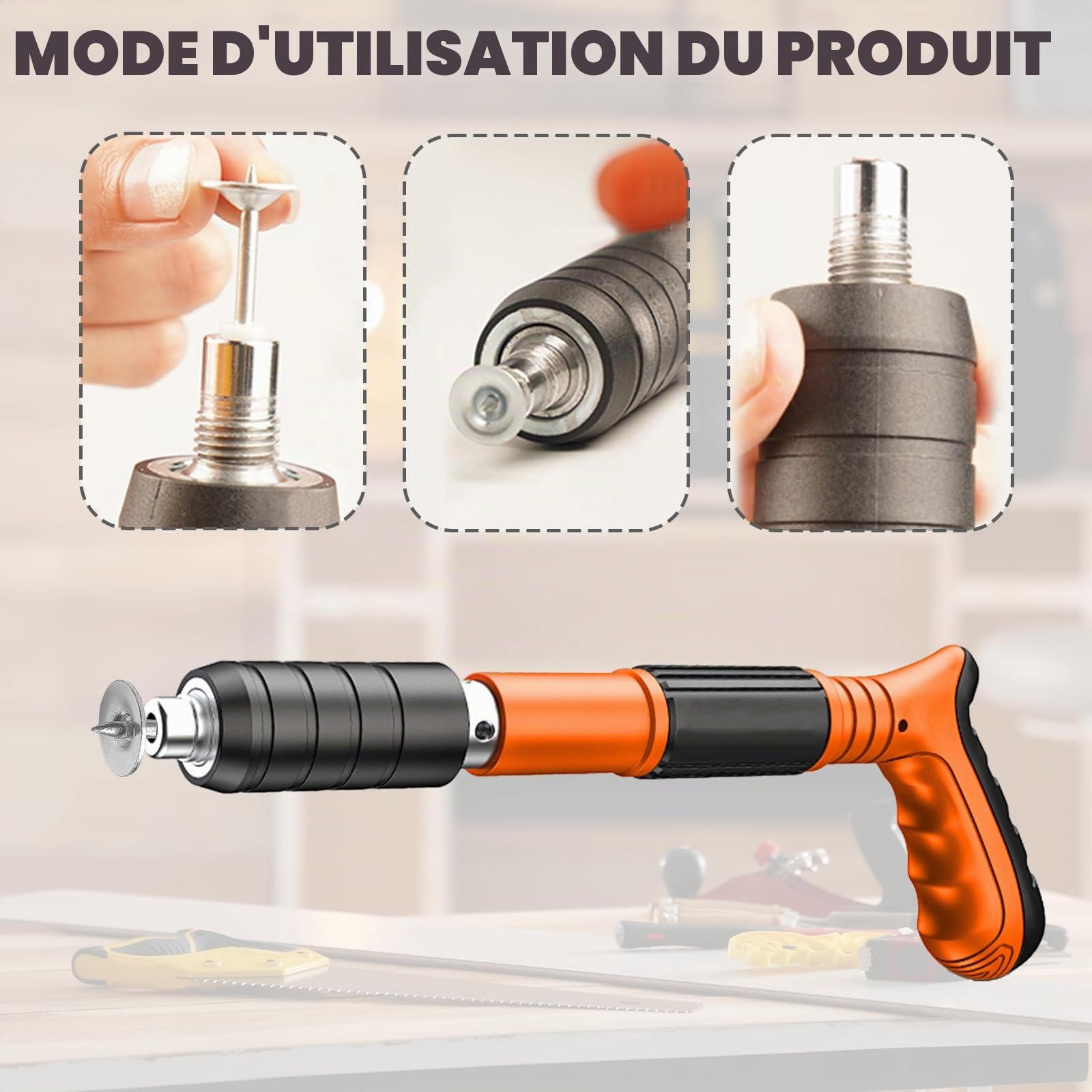 400 Clous Professionnels pour Pistolet à Ongles Manuel - 32mm x 7.3mm avec Rondelle 16mm en Acier Robuste - Idéal pour Fixations Durables sur Ciment, Bois et Métal