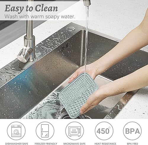 Miniatura 36 de MateeyLife 2 alfombrillas grandes para lamer perros y gatos, alfombrillas para lamer para aliviar la ansiedad del perro, almohadilla de mantequilla