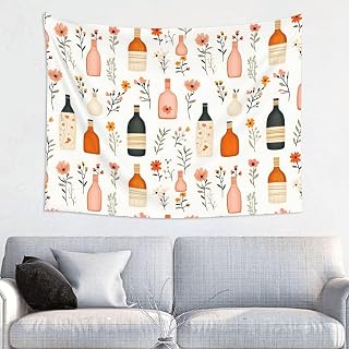 TZTTZT Colorful Floral Vase Print Tapestry for Bedroom, Aesthetic Wall Hanging Tapestry 29x37 Inches, Wall Tapestries for Bedroom Living Room Dorm Ceiling Home Decor