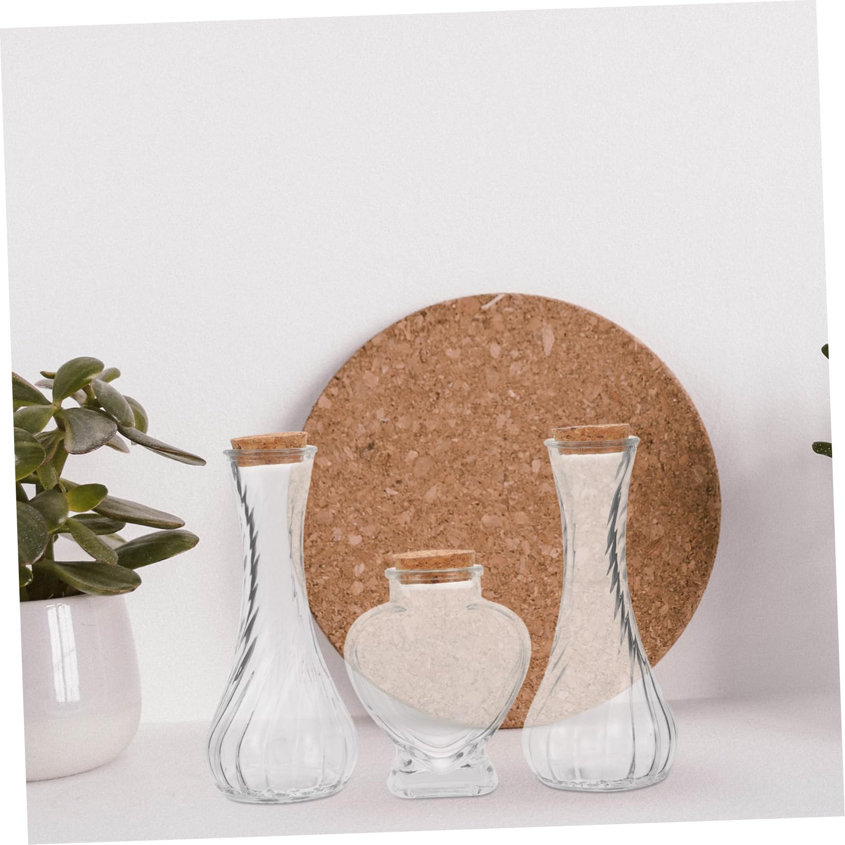 Genérico Juego De 3 Botellas Para Ceremonia De Arena Conmemorativa De Boda Kit De Botellas Tarro De Decapado De Sichuan Botella De Mensaje De 1 Litro Botella Transparente A La