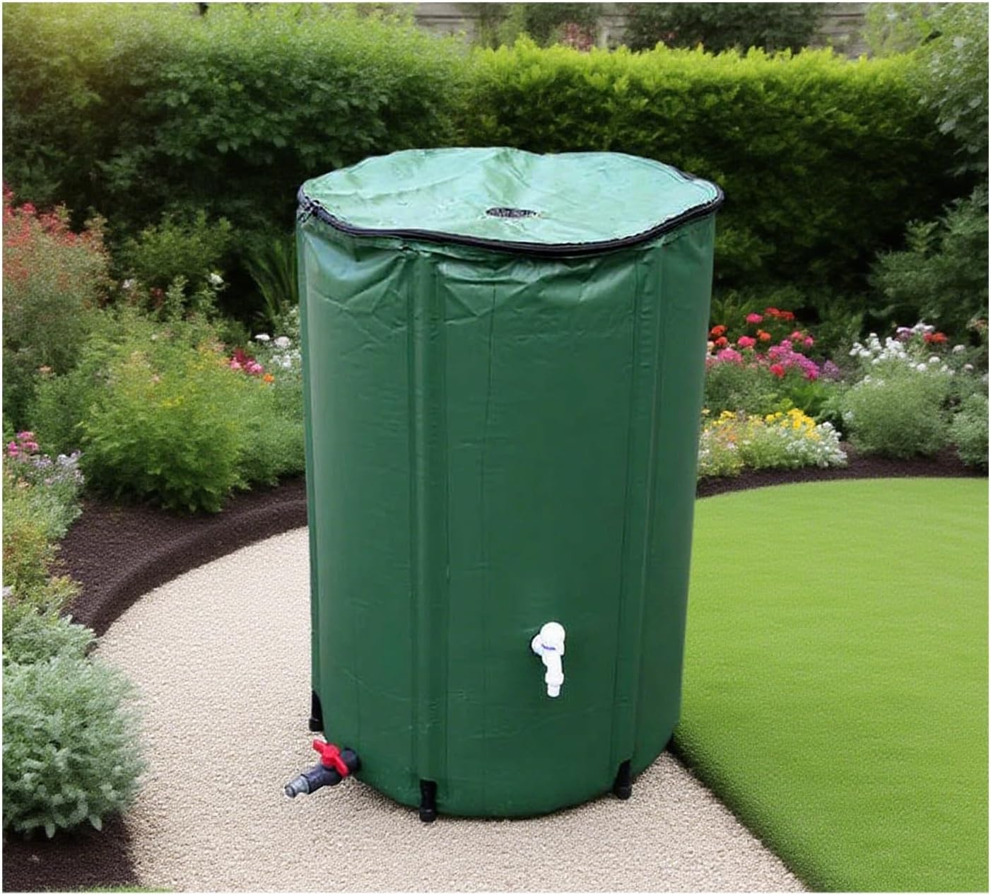Rain Barrel, Thickened Fabric, Mesh Filtration, Stable and Durable Structure, Suitable for Multiple Scenarios(50L)