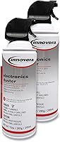 Innovera IVR10012 10 oz Compressed Air Duster Cleaner (2-Pack) - Ozone Safe for Electronics Dust Removal