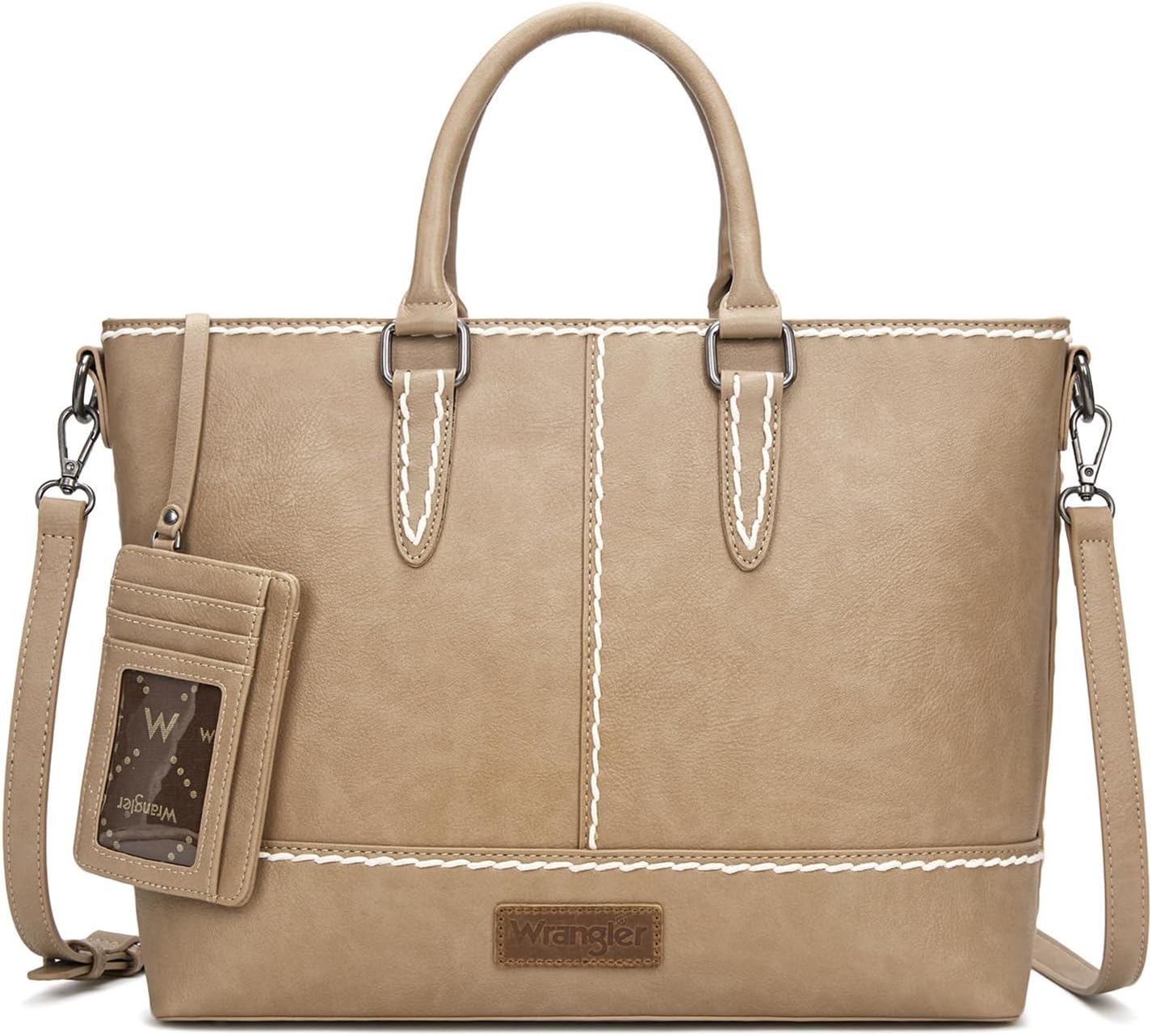 Montana West Wrangler Tote Bag for Women Top-handle Handbags Crossbody Bag with Removable Card Holder