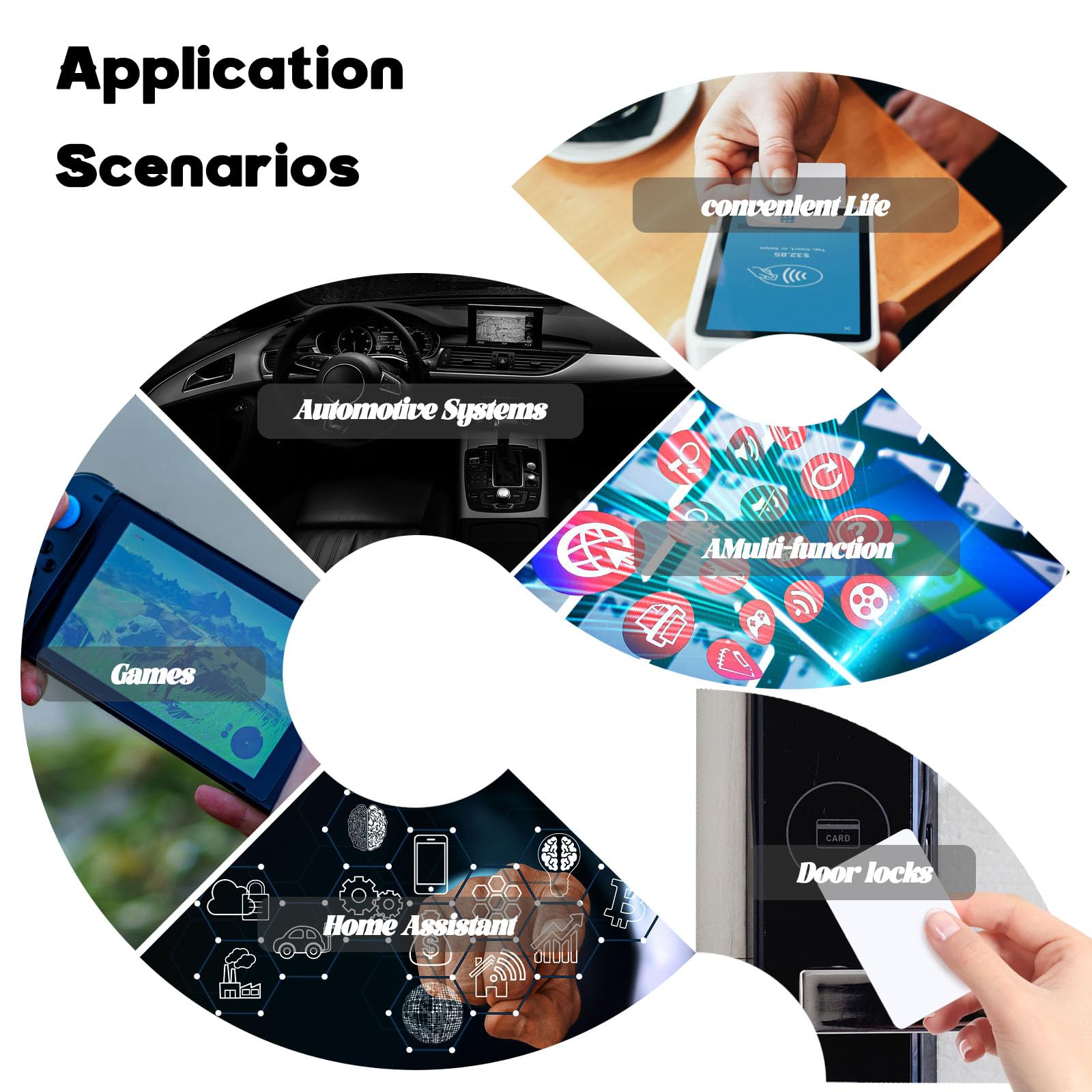 100 etichette NFC NTAG215 NFC riscrivibili NFC biglietti da visita NFC 215tag chip NFC, 504 byte di memoria, compatibili con TagMo per telefoni e dispositivi abilitati NFC