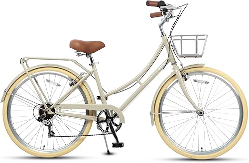 Miniatura 2 de AVASTA Vela - Bicicleta híbrida para mujeres adultas, mujeres, ligera, paso a través de 26 pulgadas, marco de acero de alta resistencia, bicicleta