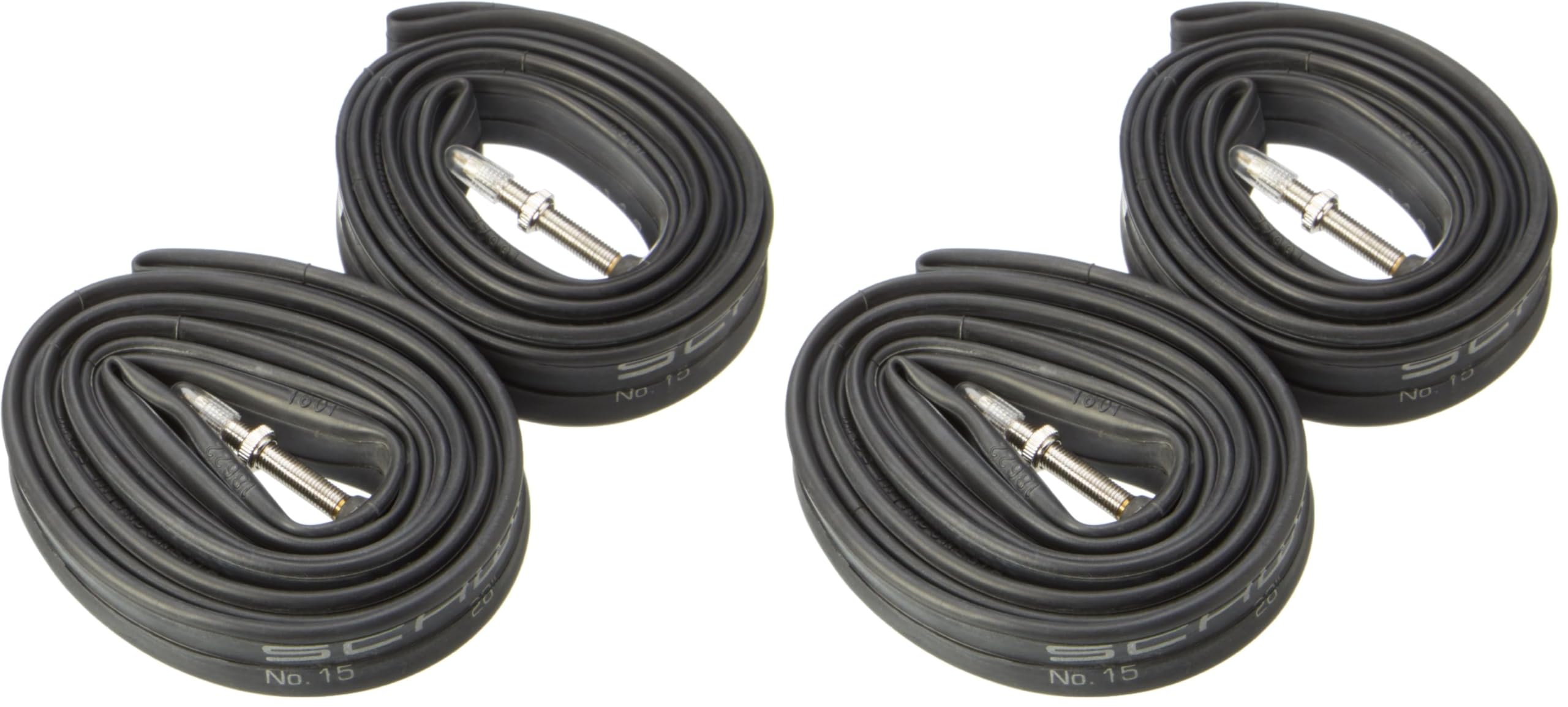 Schwalbe SV15 Schlauch, Unisex, schwarz, 700 C x 18-28 (40 mm Presta-Ventil),2er-Packung (Packung mit 2)