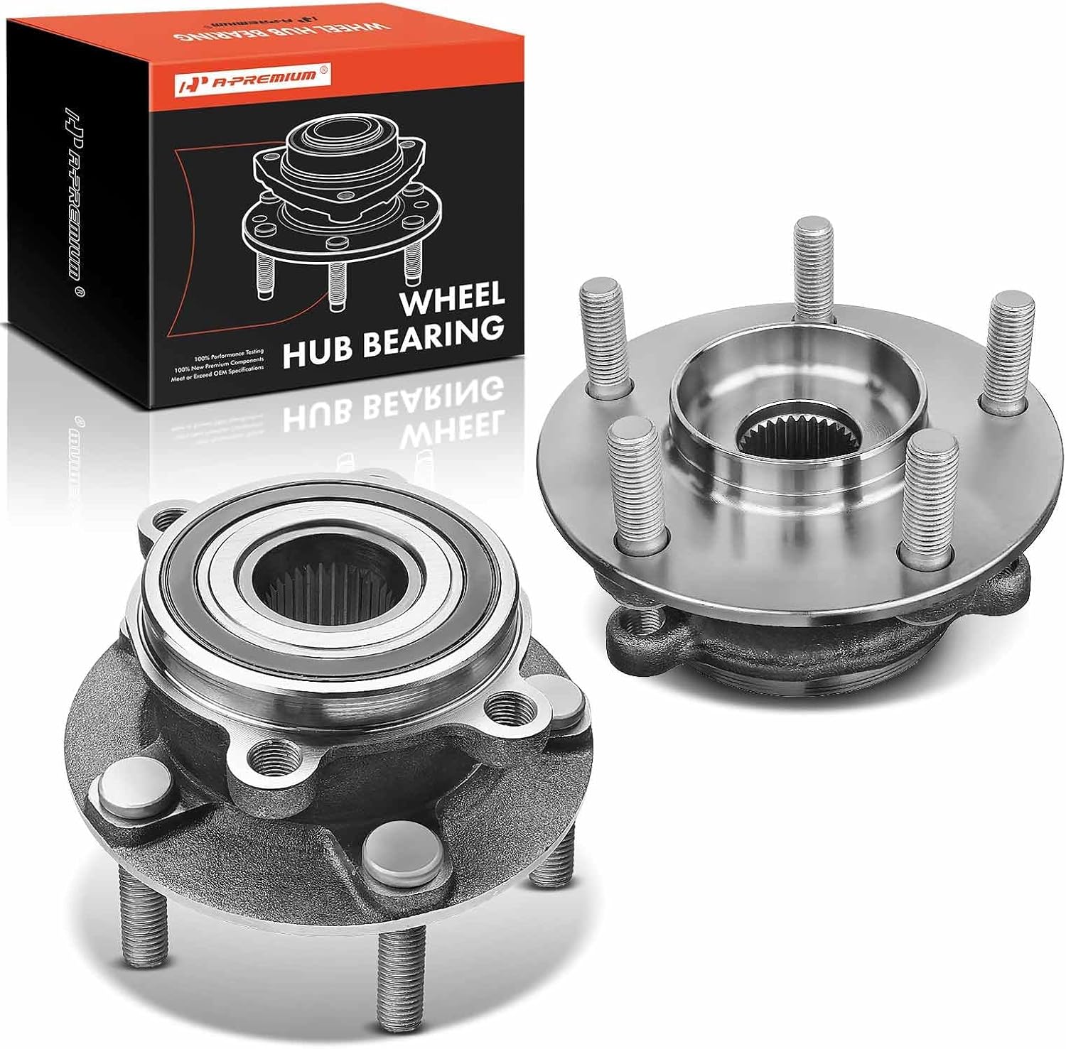 A-Premium 2 x Roulement de roue avant et ensemble de moyeu avec 5 pattes compatible avec Mazda CX-5 2013-2022, 6 2014-2019