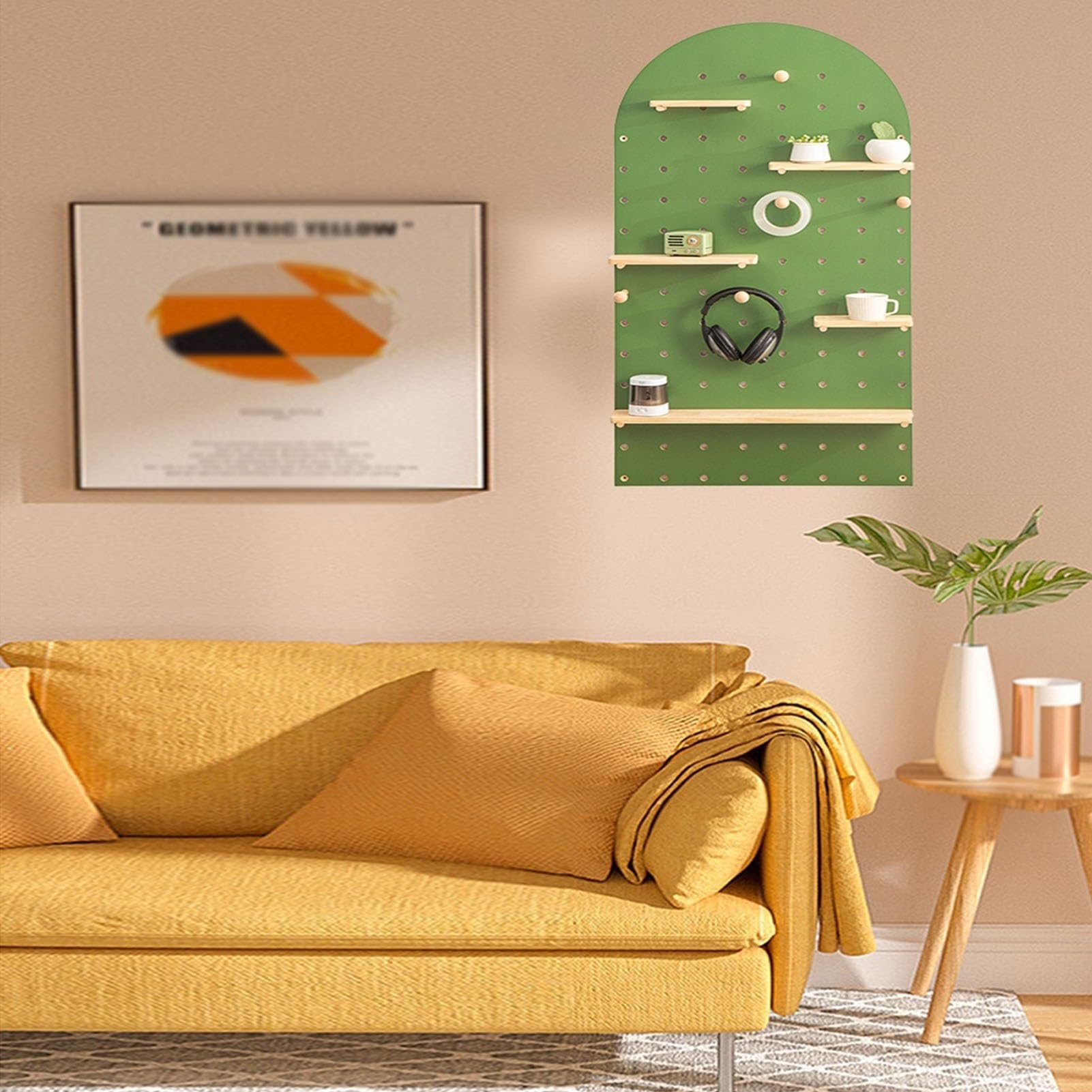 Pegboard-Wandhalterung, Pegboard-Panel-Kit zur Garagenaufbewahrung, DIY-Aufbewahrungsdisplay zum Aufhängen im Home-Office, (Farbe: Grün, Größe: 40 x 80 cm)