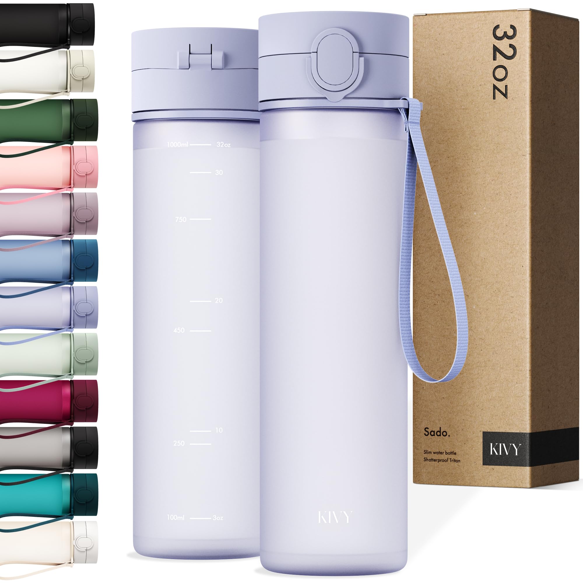 KIVY Flip Top Water Bottle (Light Blue, 1000ml) โ image 1