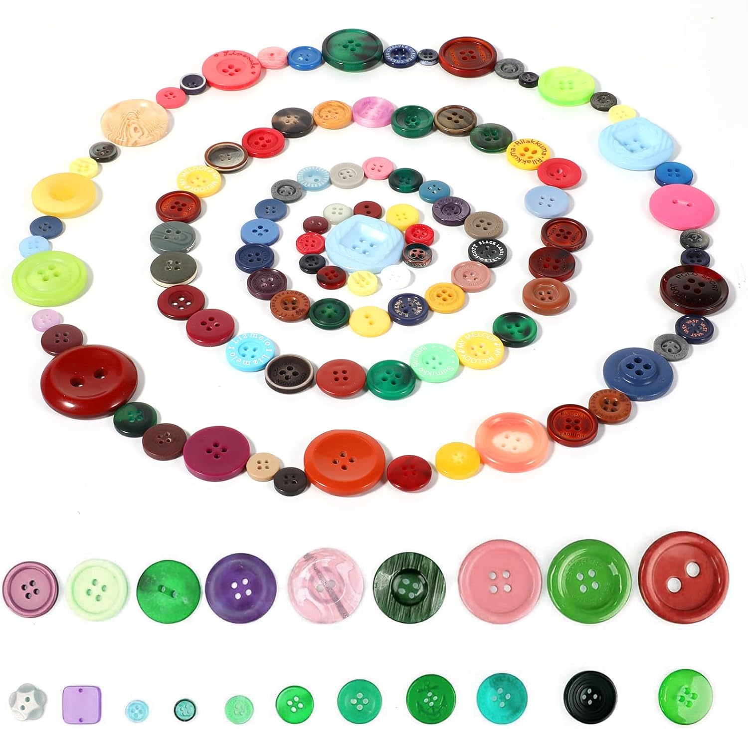 3000pcs Assorted Size Buttons 2 Hole and 4 Hole Craft Buttons for Sewing DIY Manual Painting DIY Handmade Ornament Easter Egg Fillers Decorative