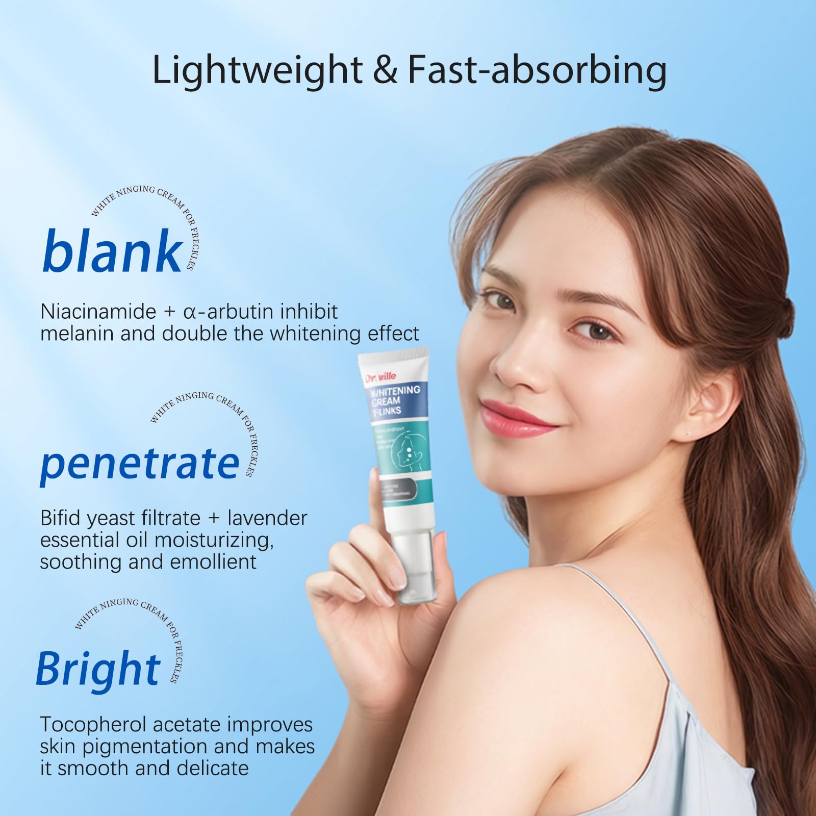 Dr.ville Whitening Cream Dark Spot Corrector Face Moisturizer with