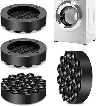4pcs Anti Vibration Pads for Washing Machine, Anti Vibration Washing Machine Support, Scratch Resistant Stabilizer Stable For Washing Machine Anti Vibration PadCOLORBlack