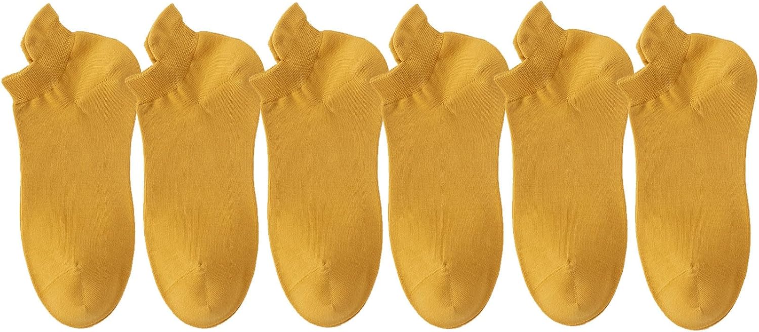 Mens No Show Socks 6 Pairs Low Cut Sneaker Socks Daily Wear