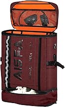 AISFA Men's Backpack, Large Capacity, Disaster Preparedness Backpack, Square, Mountain Climbing Backpack, 7.9 gal (30 L) Waterproof, 15.6 inch PC, Business, Laptop Bag, USB Charging Port, Outdoors