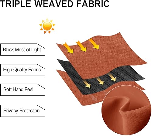 Miniatura 556 de DWCN Cortinas para puerta francesa: cortina térmica con bolsillo para barra para puertas con ventana de cristal, puertas de cocina y patio