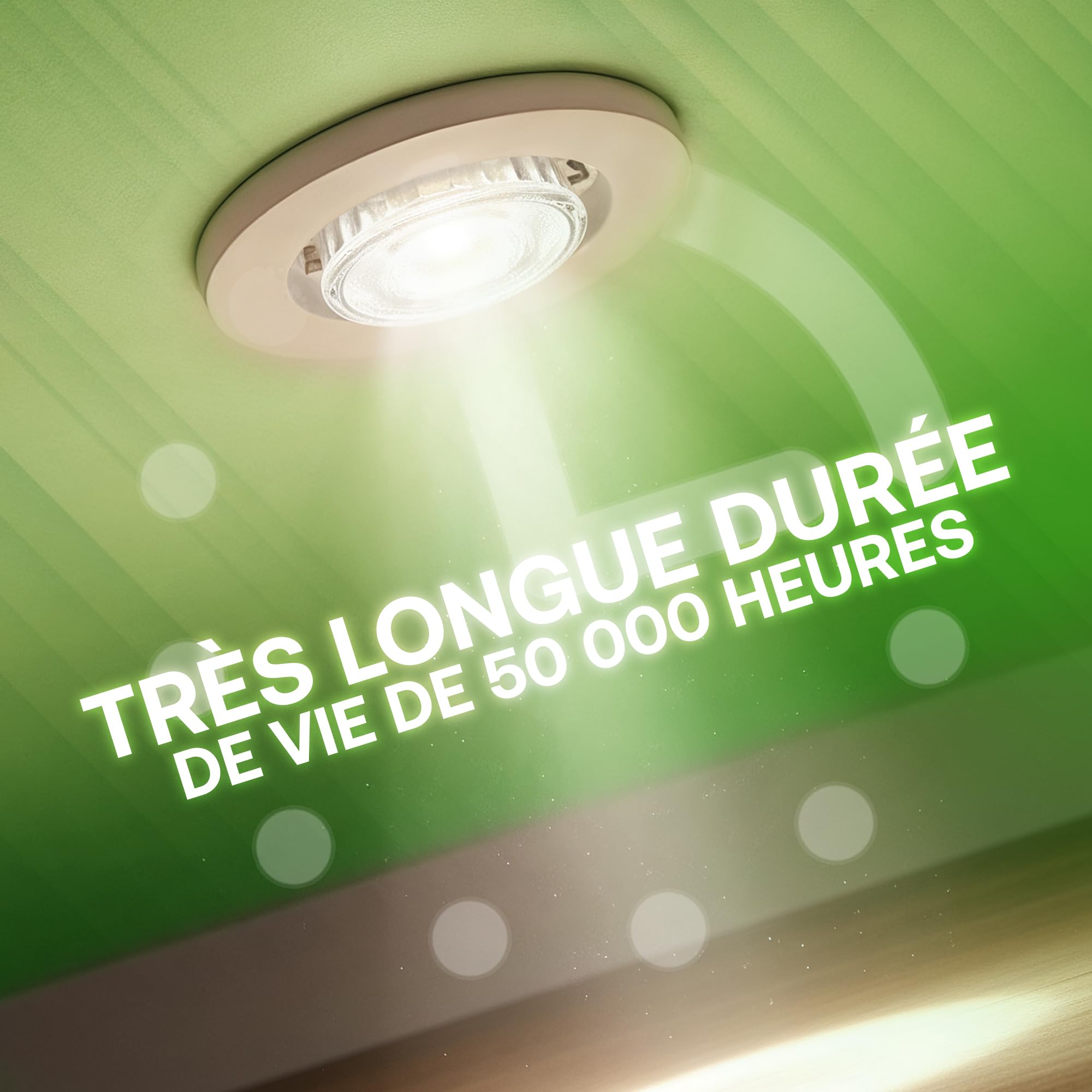 greenandco 10x Ampoule GU10 LED | remplace 44W | blanc neutre 4000K | 2.5W 450lm | 36° | sans scintillement | classe d'efficacité énergétique A | ampoule LED 230V | non dimmable